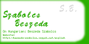 szabolcs beszeda business card